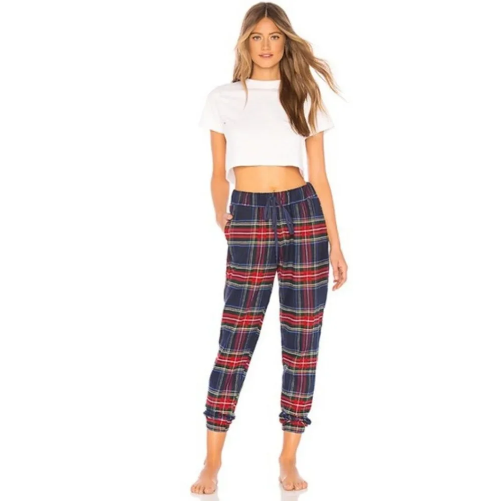 Plush Ultra Cozy Plaid Flannel Joggers